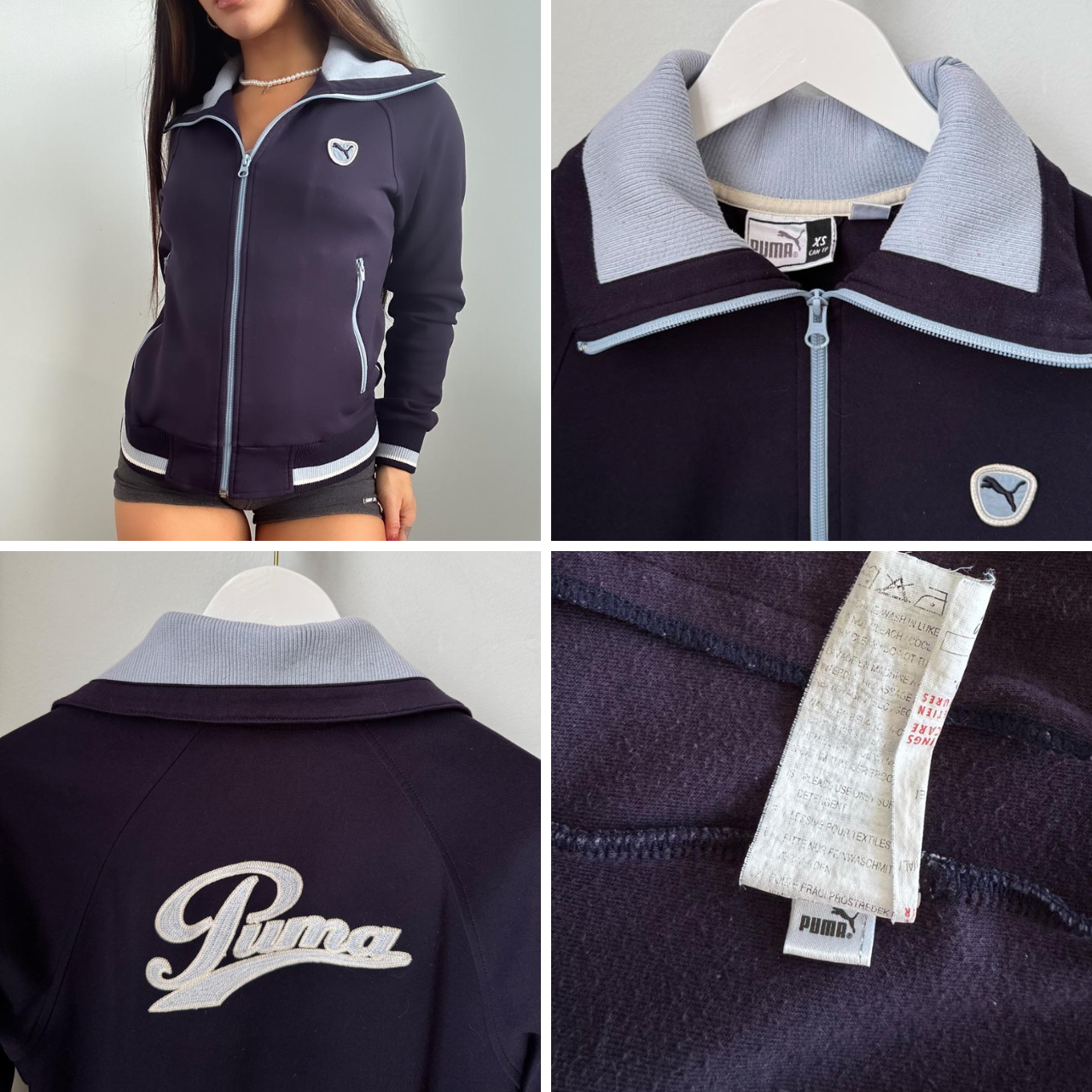 Vintage Y2K Puma Sportswear Tracksuit Jacket, Y2K Track Jacket (XS)