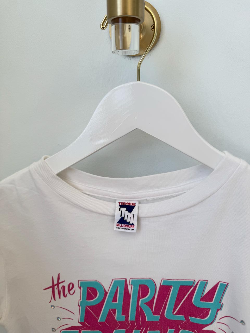 Y2K Teenage Millionaire Slogan Baby Tee, Ultimate Y2K Letter Printed Tee (S)