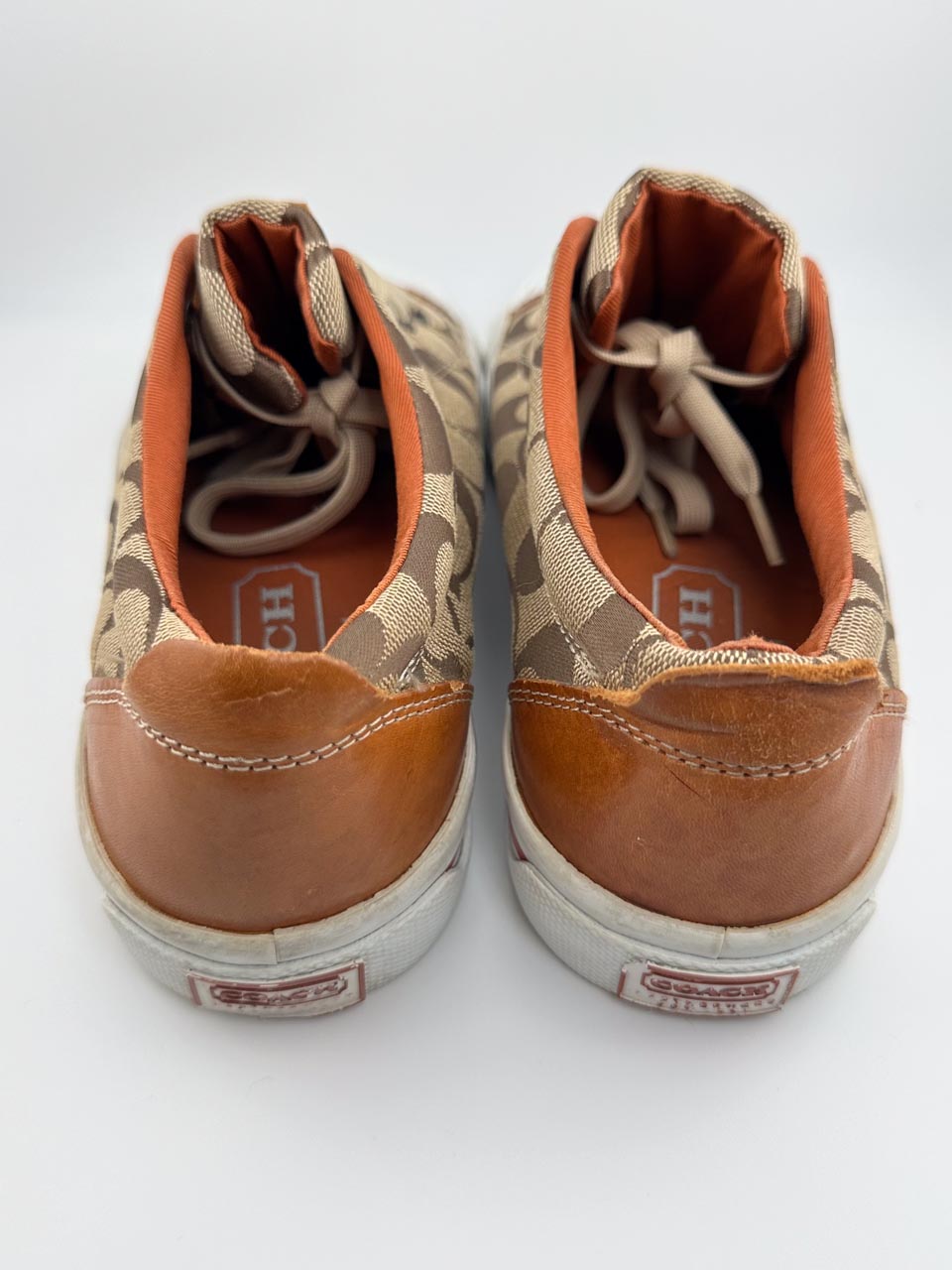 Y2K Vintage COACH Signature C Logo Sneakers, Women's Cheer Coach Shoes (US 7)