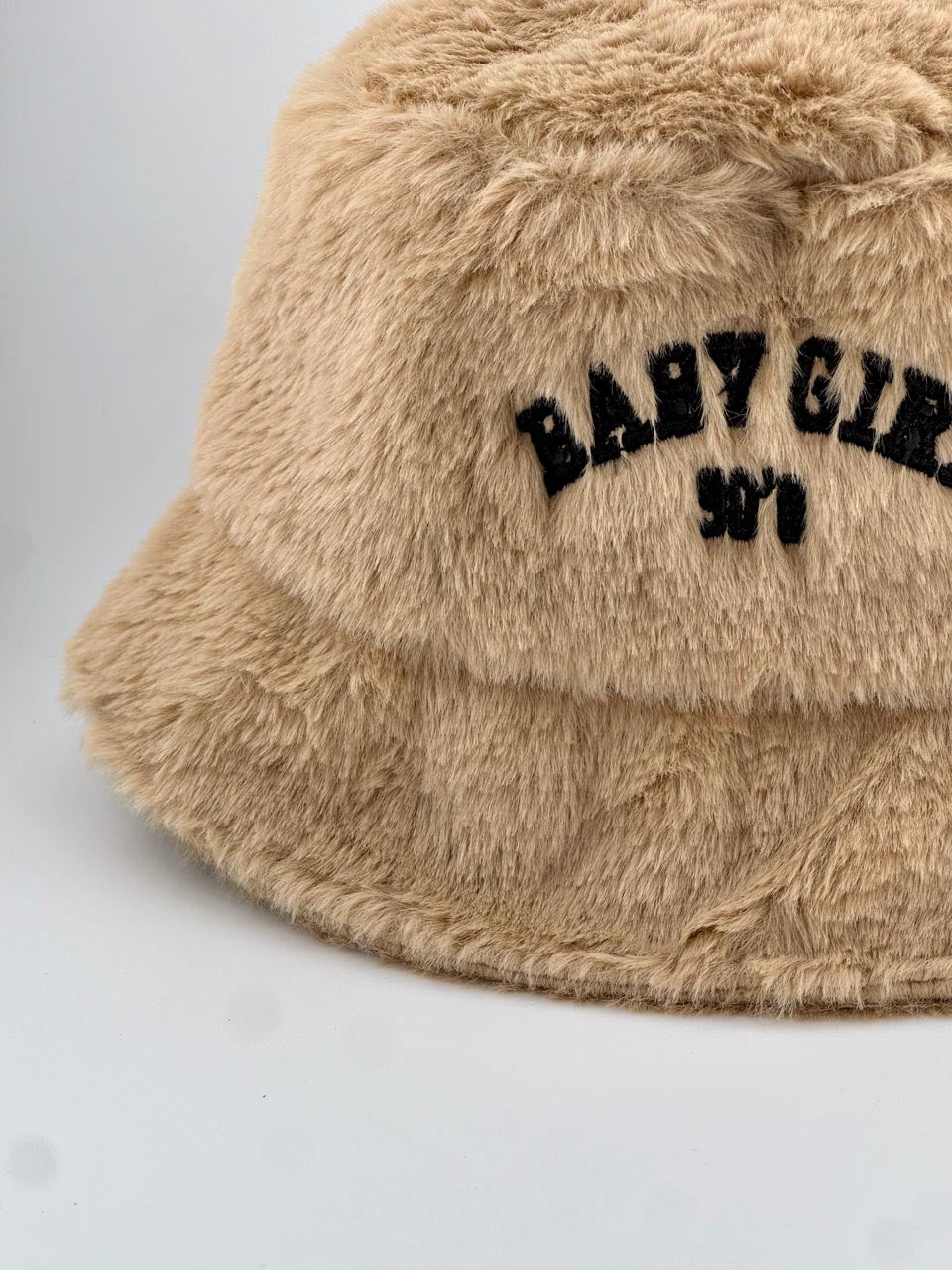 Y2K Embroidered Baby 90s Casual Fuzzy Bucket Hat, Unisex Festival Bucket Hat