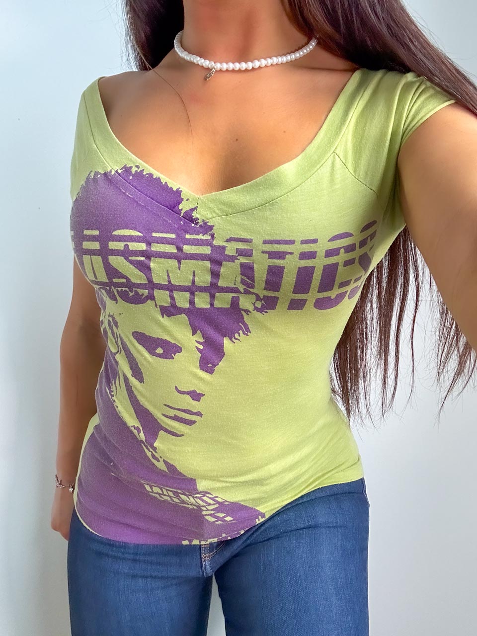 Y2K Vintage Indie Grunge Graphic Printed Tee, 2000s Plasmatics Indie Sleeze Aesthetic T Shirt (M)