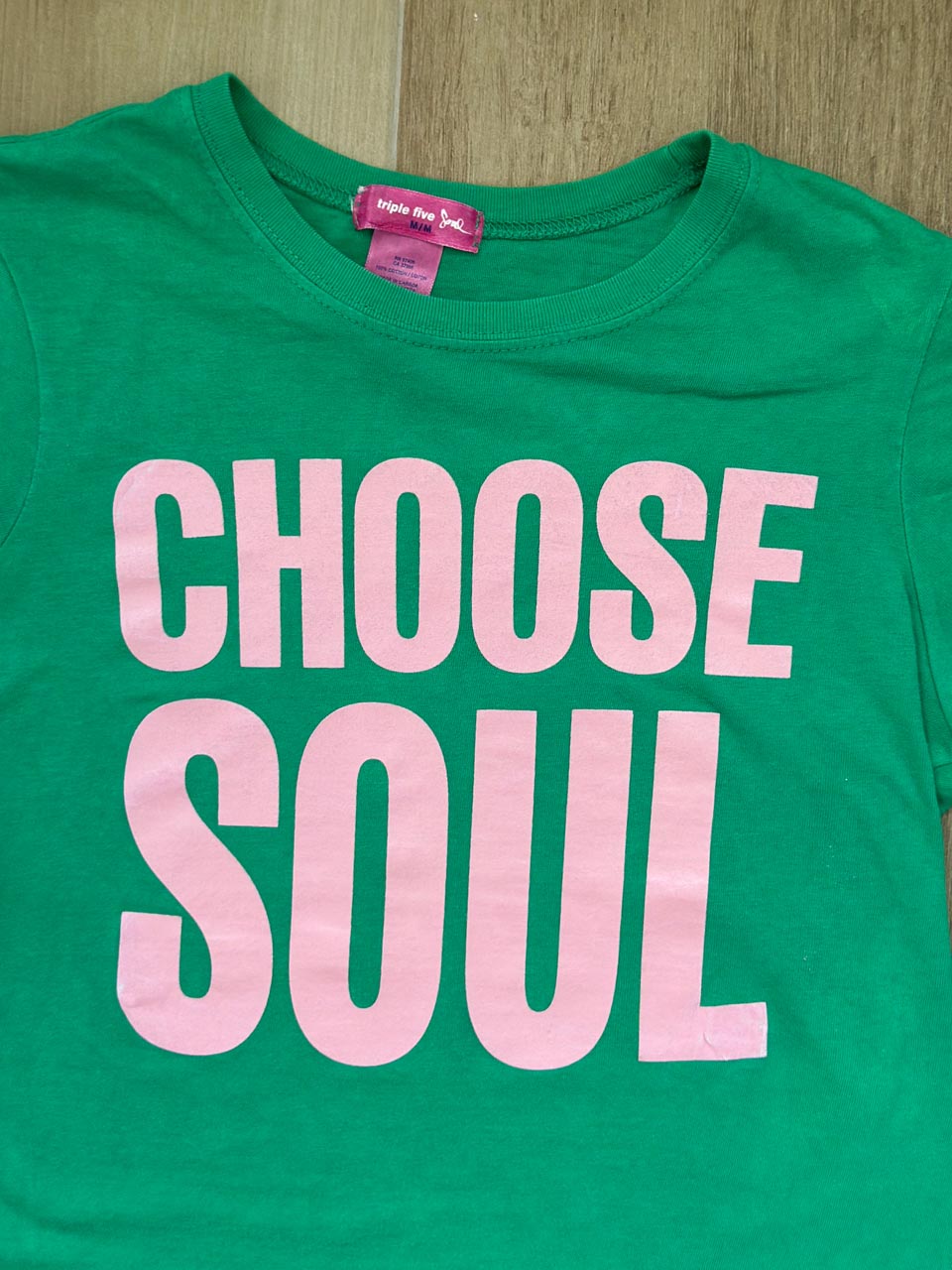 Y2K Triple Five Soul Printed Tee, Trendy Y2K Aesthetic Tee (M)