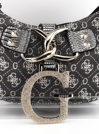 Y2K Guess Monogram Grey Mini Bag Purse, Streetwear Shoulder Bag