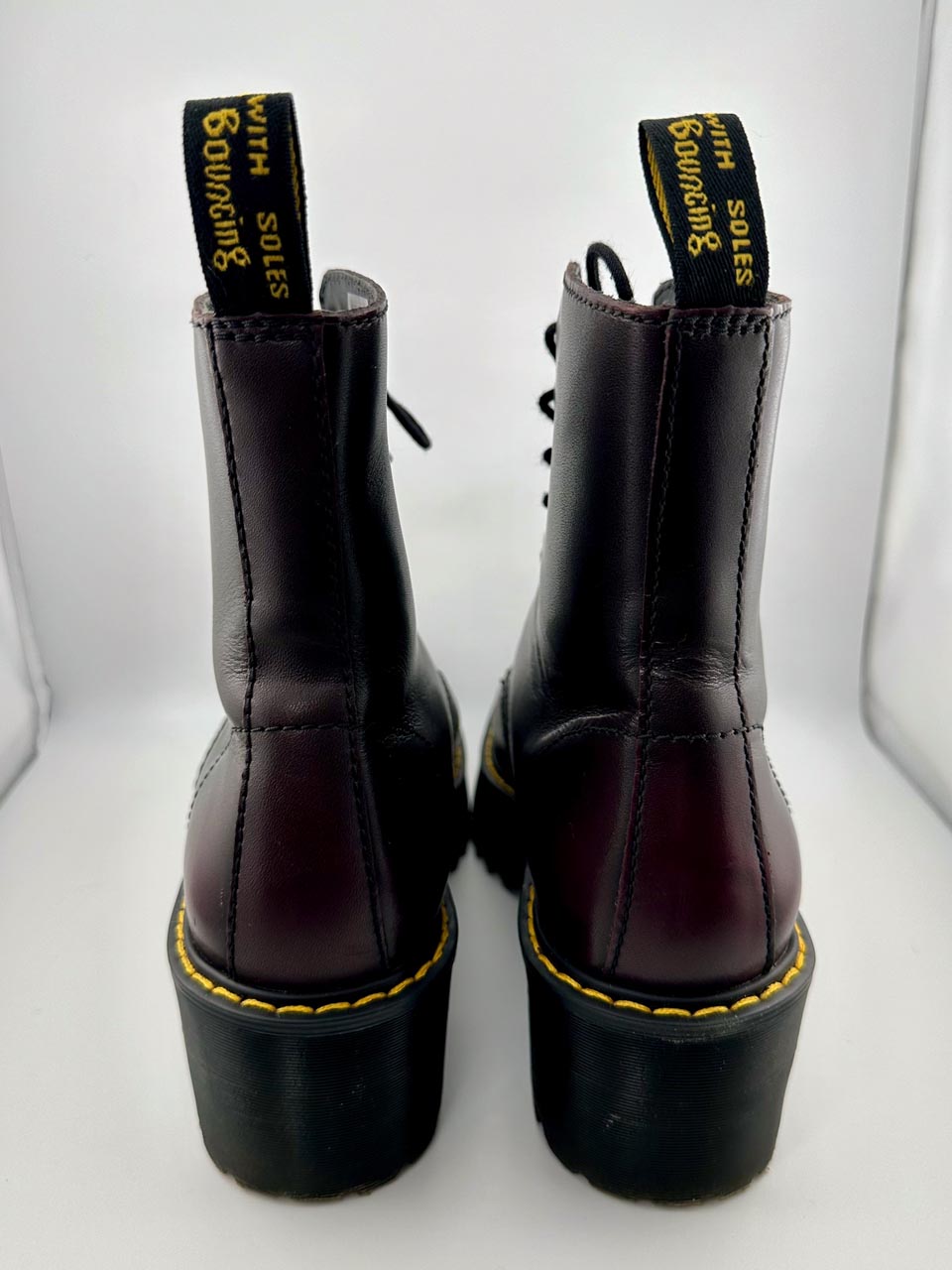 Indie Sleeze Doc Marten Smooth Leather Platform Punk Boots, Goth Punk Shoes (6.5M)