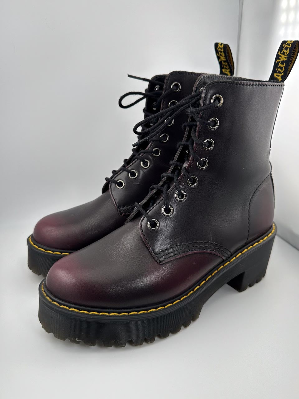 Indie Sleeze Doc Marten Smooth Leather Platform Punk Boots, Goth Punk Shoes (6.5M)