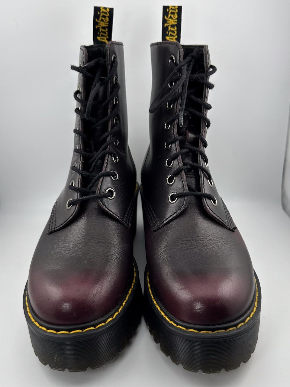 Indie Sleeze Doc Marten Smooth Leather Platform Punk Boots, Goth Punk Shoes (6.5M)