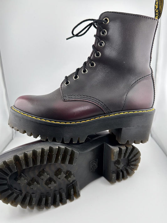 Indie Sleeze Doc Marten Smooth Leather Platform Punk Boots, Goth Punk Shoes (6.5M)