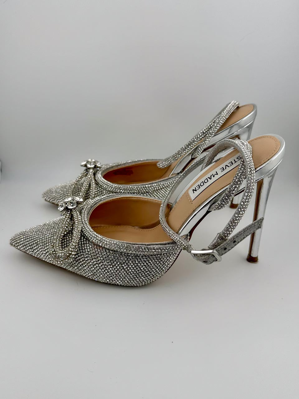 Steve Madden Coquette Rhinestone Bow Pointed Stiletto Heels (US 6.5M)
