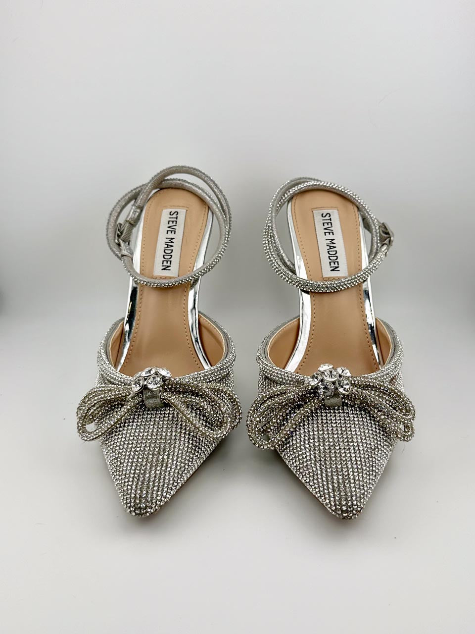Steve Madden Coquette Rhinestone Bow Pointed Stiletto Heels (US 6.5M)
