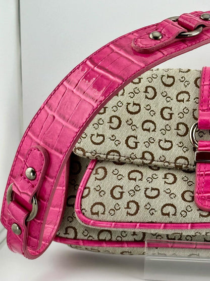 Y2K Guess Shoulder Baguette, Streetwear Shoulder Purse