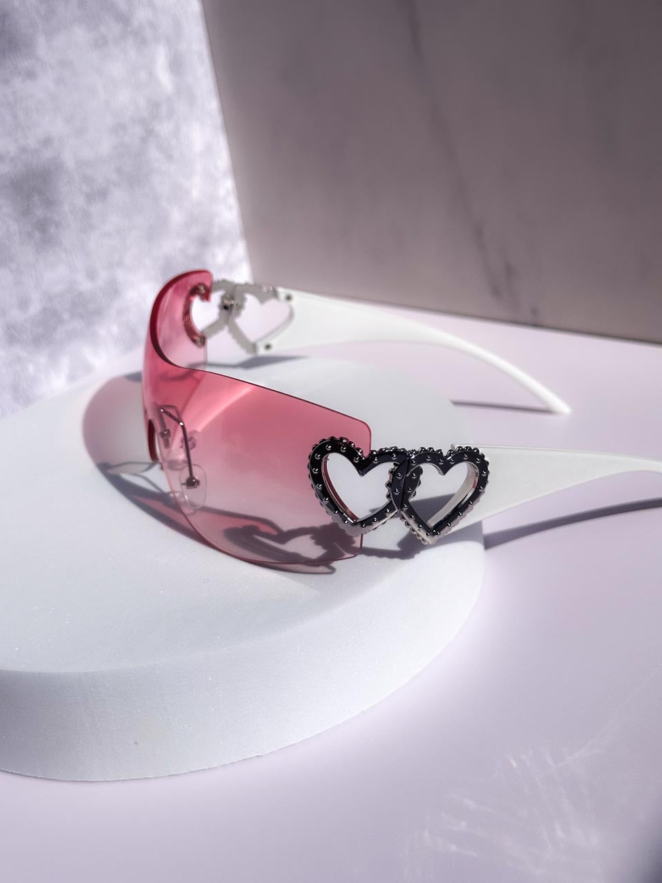 Y2K Rimless Wrap Around Sunglasses for Women, Unisex Eyewear
