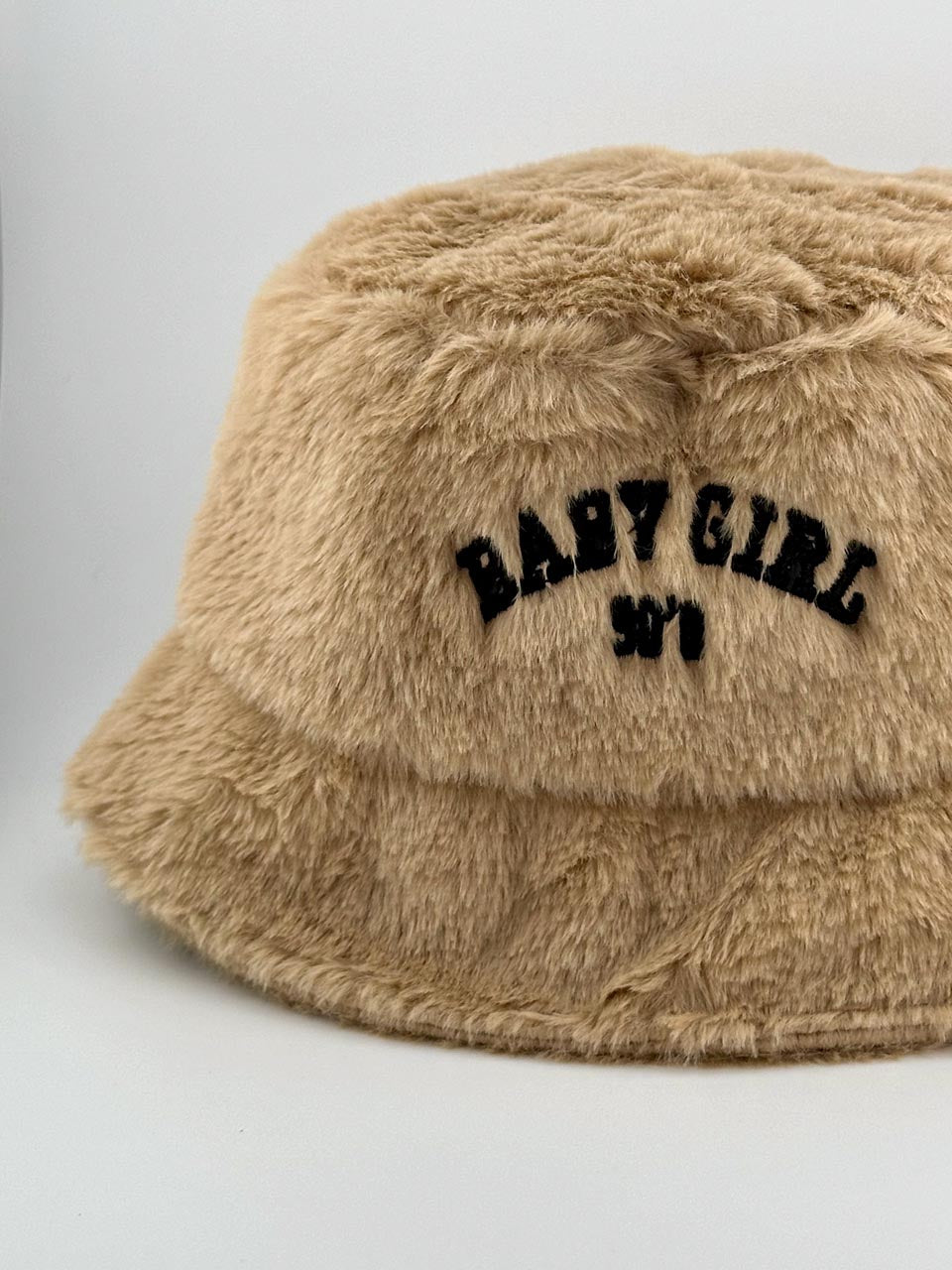 Y2K Embroidered Baby 90s Casual Fuzzy Bucket Hat, Unisex Festival Bucket Hat