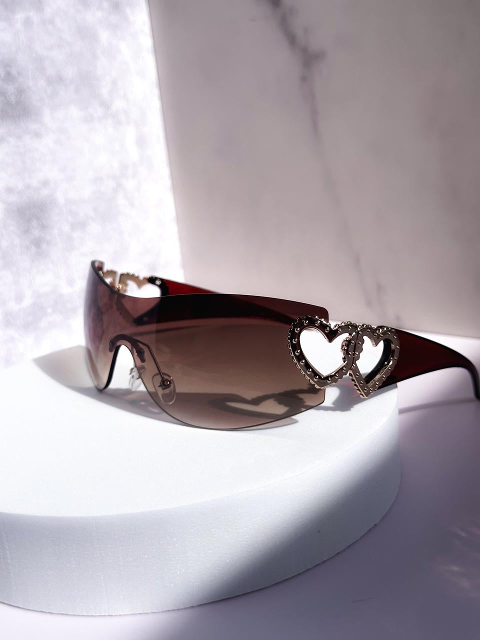 Y2K Rimless Wrap Around Sunglasses for Women, Unisex Eyewear
