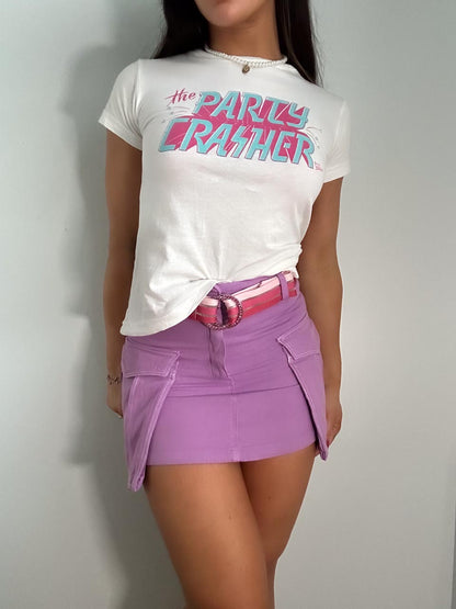 Y2K Teenage Millionaire Slogan Baby Tee, Ultimate Y2K Letter Printed Tee (S)