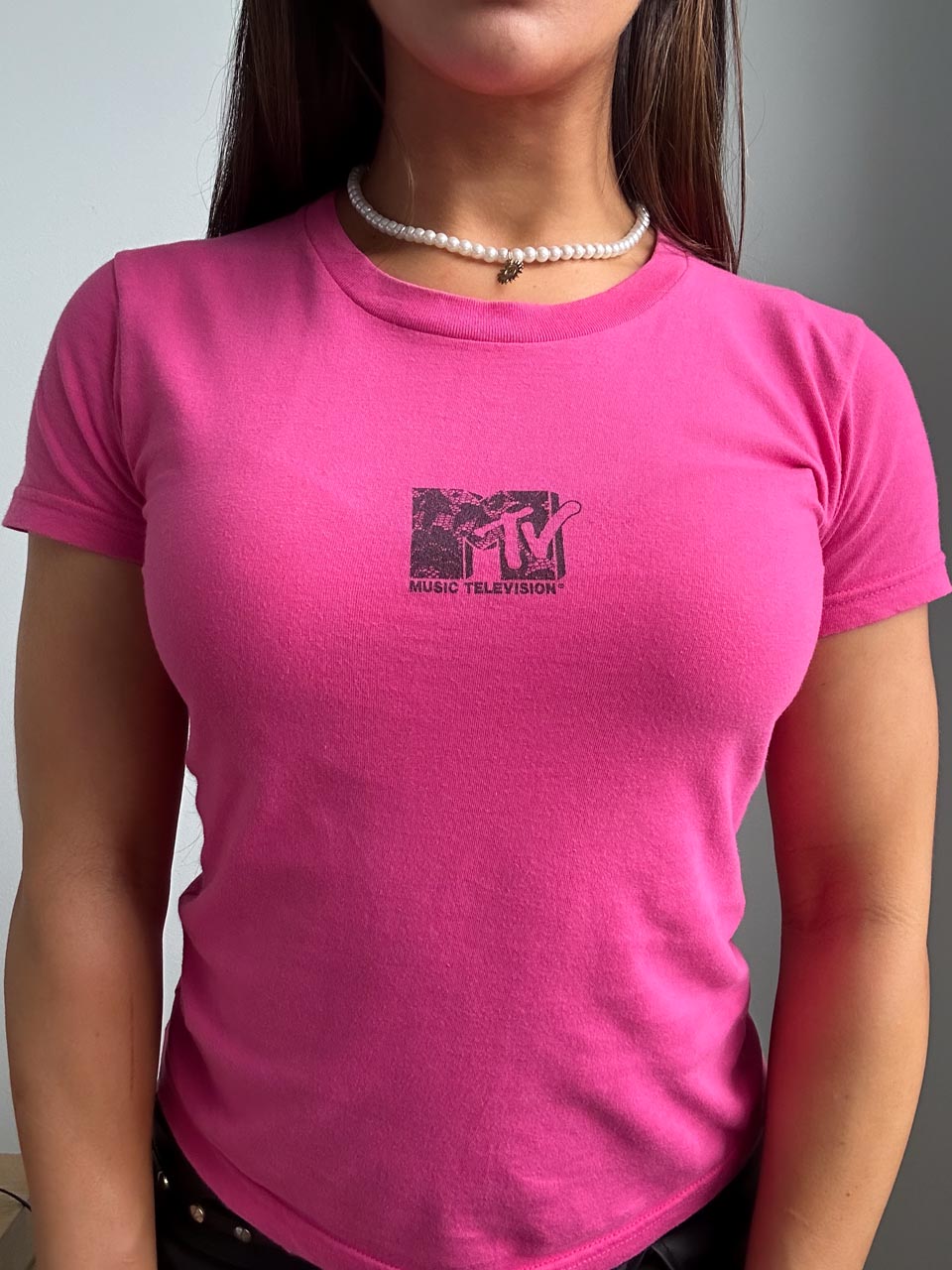 Vintage "I Want My MTV" Logo Print Tee, Y2K Indie Grunge Print Top (S)