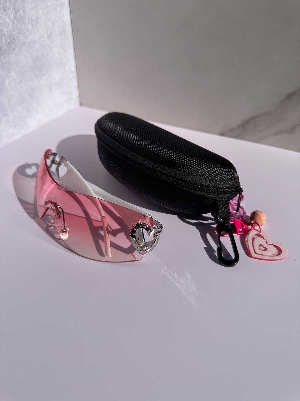 Y2K Rimless Wrap Around Sunglasses for Women, Unisex Eyewear
