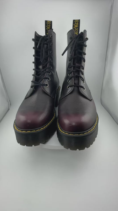 Indie Sleeze Doc Marten Smooth Leather Platform Punk Boots, Goth Punk Shoes (6.5M)